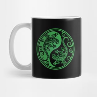 Green and Black Yin Yang Geckos Mug